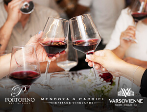 Cena maridaje en Portofino junto a Mendoza & Carriel