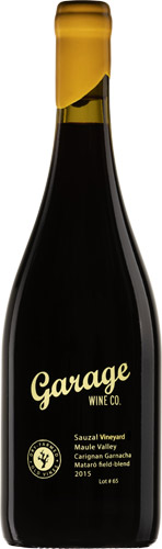 Garage wine co. lot #65 sauzal vineyard 2015