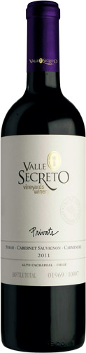 Valle Secreto Private Edition Carmenere / Syrah / Cabernet Sauvignon 2011