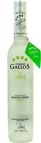 Cuatro Gallos Mosto Verde Destilado De Uva Italia 500Cc