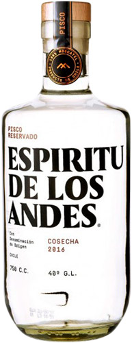 Pisco Espiritu De Los Andes 40° En Estuche