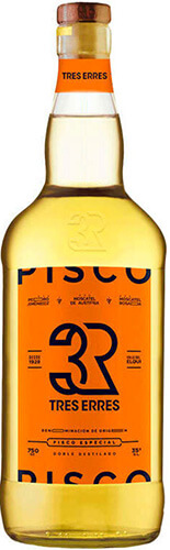 Pisco Tres Erres Doble Destilado 35°