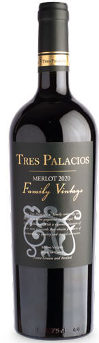 Tres Palacios Family Vintage Merlot 2020